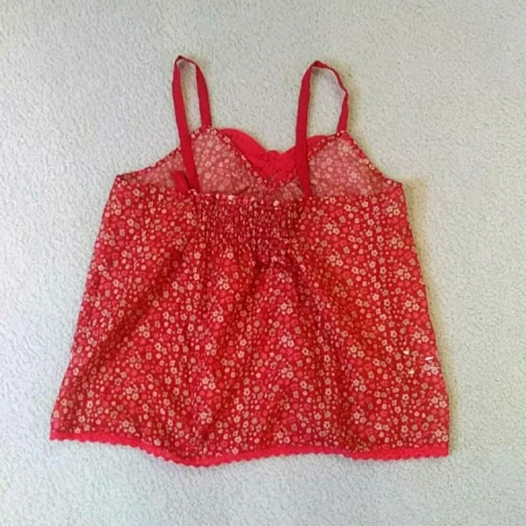 Red Floral Adjustable Strap Blouse - Picture 2 of 5